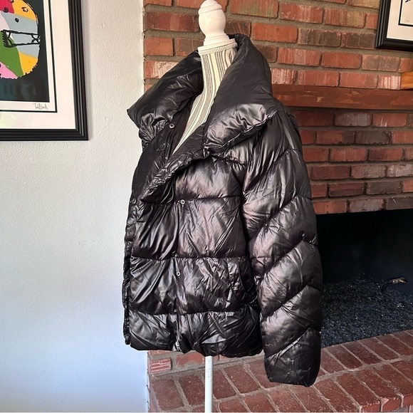 Rachel Parcell Puffer Jacket w/ Hood in Black Sz M - Picture 4 of 8